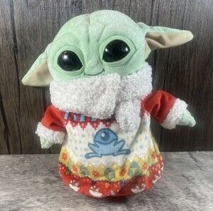 Holiday Grogu Plush Star wars Mandalorian Christmas Baby Yoda Stuffed Animal